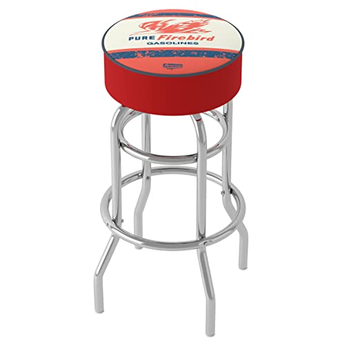 Trademark Gameroom Bar Stool - Pure Oil Vintage Stool with Foam Padded Seat - Swivel Chair for Game Room, Garage, or Home Bar