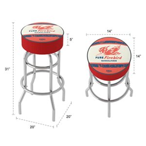 Trademark Gameroom Bar Stool - Pure Oil Vintage Stool with Foam Padded Seat - Swivel Chair for Game Room, Garage, or Home Bar