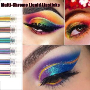 Chic-Chat Multi-Chrome Liquid Lipsticks, Multichrome Liquid Lipstick, Chic-Chat™Multi-Chrome Liquid Lipsticks, Chic-Chat™ Multi-Chrome Liquid Lipsticks Eyeshadow (Full Set-Including 01-06)