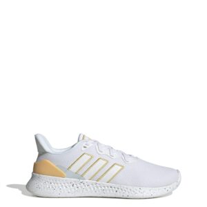 adidas women's puremotion se running shoes white/white/goldmet 6.5