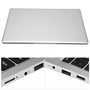 Acogedor 14in Slim Laptop, 1920x1080 HD Screen, 6G RAM, for Intel J4105 CPU, with Touchpad Keyboard, Webcam, HDMI, Bluetooth, Thin Portable Laptop Computer (Silver)