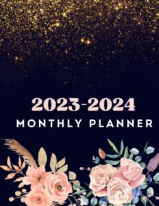 weekly planner 2023-2024: weekly planner 2023-2024,retro rose wildflower cage design