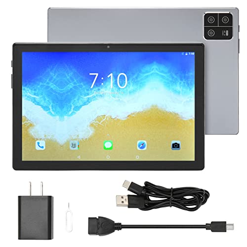 HSFU Tablet PC, Office Tablet 10 Inch Dual Camera for Travel (US Plug)