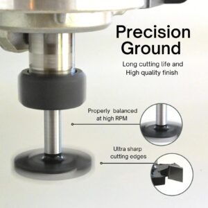 ROUTYBITS - 1-1/4 Diameter - Spoilboard Surfacing Router Bit - 1/4 in Dia Shank, 1/4 Inch Cut Length, Carbide Flattening CNC Router Bits