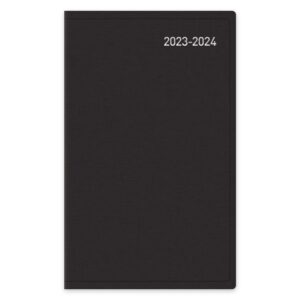 2023-2024 office depot® brand weekly academic planner, 4" x 6-3/8", 30% recycled, black, july 2023 to june 2024