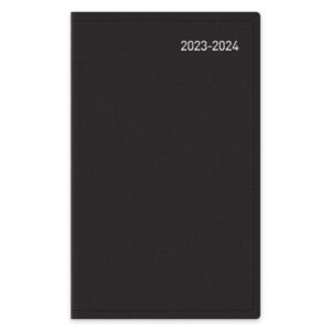 2023-2024 Office Depot® Brand Weekly Academic Planner, 4" x 6-3/8", 30% Recycled, Black, July 2023 to June 2024