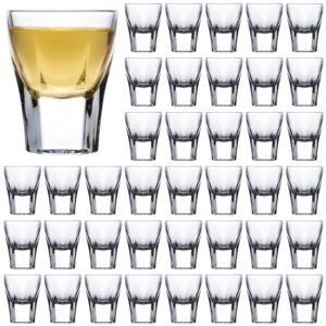 qappda 1.5oz shot glasses,50ml heavy base shot glasses bulk set of 40,clear durable shot glass cups tequila bar shooter glasses for vodka,liquor,espresso