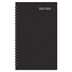 2023-2024 office depot® brand 14-month daily academic planner, 5" x 8", 30% recycled, black, july 2023 to august 2024