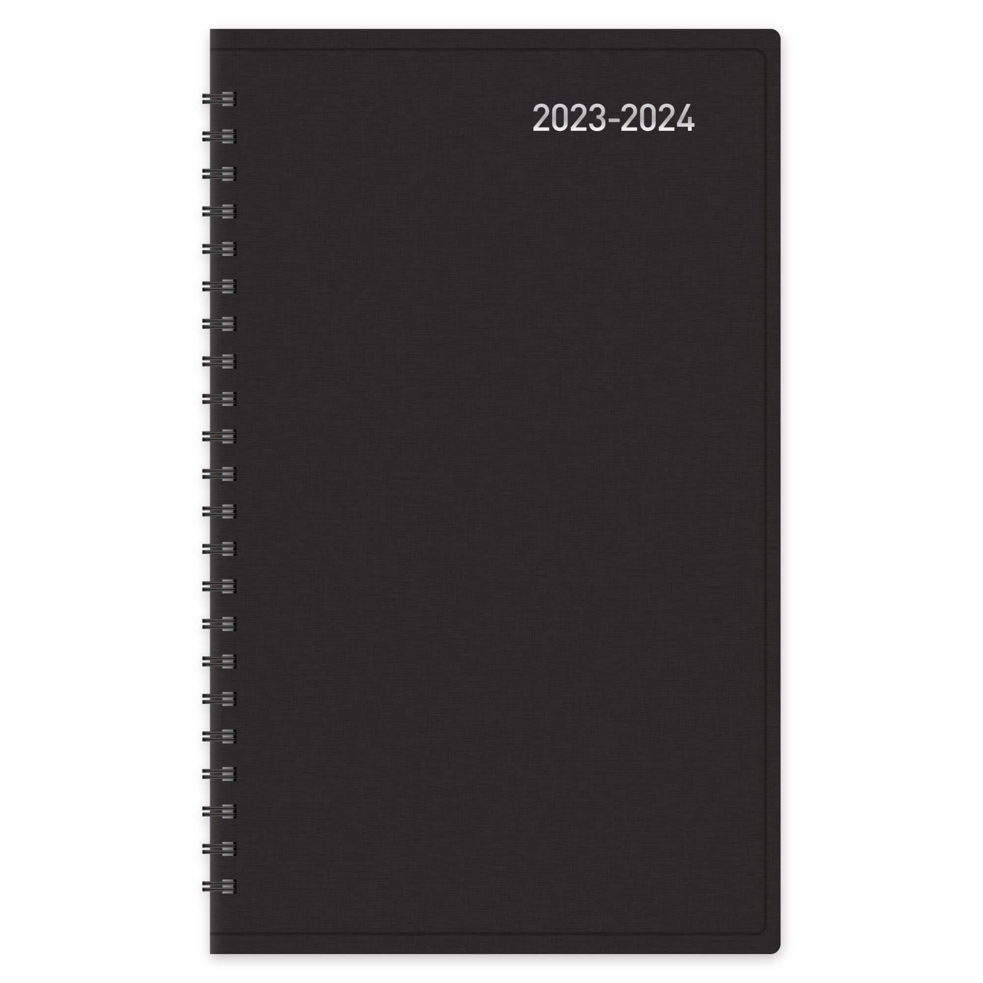 2023-2024 Office Depot® Brand 14-Month Weekly/Monthly Academic Planner, 5" x 8", 30% Recycled, Black, July 2023 to August 2024