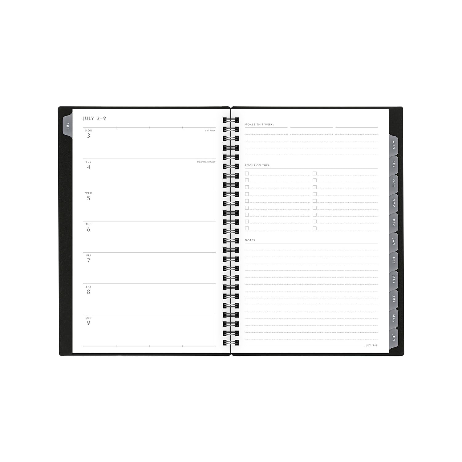 2023-2024 AT-A-GLANCE® Elevation 13-Month Academic Weekly/Monthly Planner, 5-1/2" x 8-1/2", Black, July 2023 to July 2024, 75101P05