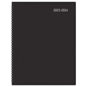 2023-2024 office depot® brand 14-month weekly/monthly academic planner, horizontal format, 8" x 11", 30% recycled, black, july 2023 to august 2024