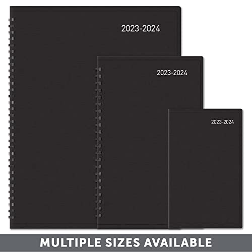 2023-2024 Office Depot® Brand 14-Month Weekly/Monthly Academic Planner, Horizontal Format, 8" x 11", 30% Recycled, Black, July 2023 to August 2024