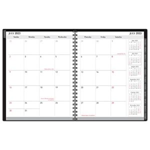 2023-2024 Office Depot® Brand 14-Month Weekly/Monthly Academic Planner, Horizontal Format, 8" x 11", 30% Recycled, Black, July 2023 to August 2024