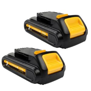 Upgraded 2Pack 3.5Ah 20V Battery Replacement for Dewalt Battery 20Volt Max Li-ion Battery Compatible with Dewalt 20V Battery DCB200 DCB203 DCB204 DCV580 DCB180 for Dewalt 20Volt Cordless Tools Battery