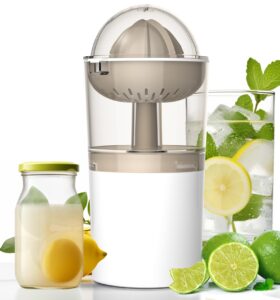 cordless electric lemon juicer squeezer, ayotee portable electric citrus juicer with usb cable and spoon, lemon and lime squeezer, electric orange juicer squeezer, rechargeable lime juicer (white)