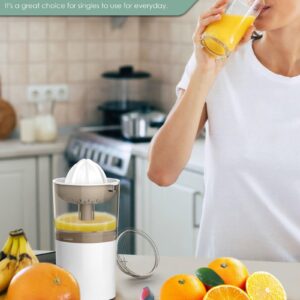 Cordless Electric Lemon Juicer Squeezer, AYOTEE Portable Electric Citrus Juicer with USB Cable and Spoon, Lemon and Lime Squeezer, Electric Orange Juicer Squeezer, Rechargeable Lime Juicer (White)