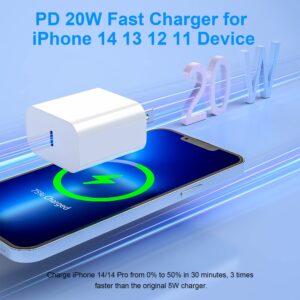 USB C Charger Block, 2Pack 20W USB C Fast Charging Wall Charger Plug Box with PD 3.0 Type C Power Adapter Brick Cube for Apple iPhone 15/14/13/12/11 Pro Max/Pro/Mini/Xs Max/XR/X,iPad Pro,AirPods Pro