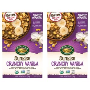 nature's path organic gluten-free cereal, crunchy vanilla sunrise, 10.6 ounce box (pack of 2)