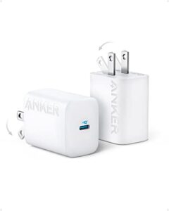 anker 2-pack 30w usb-c foldable fast charger for iphone, samsung, macbook air, ipad pro, pixelbook, and more (cables not included)