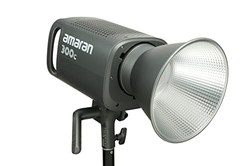 Aputure Amaran 300c RGB COB Video Light Bowen Mount 2,500K to 7,500K CCT with G/M Adjustment 26,580 lux @ 1m with Hyper Reflector Support APP Control