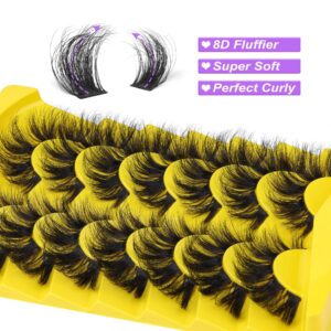 Lash Clusters Fluffy 16-20MM Individual Lashes Dramatic False Eyelashes Cluster 70 Pcs Wispy Natural Looking DIY Fake Lashes Pack by Mavphnee