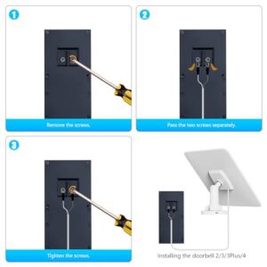 Solar Panel for Ring Doorbell, 6W Solar Panel Compatible with Ring Video Doorbell 2, Video Doorbell 3, Video Doorbell 3+, Video Doorbell 4 and Video Doorbell Plus