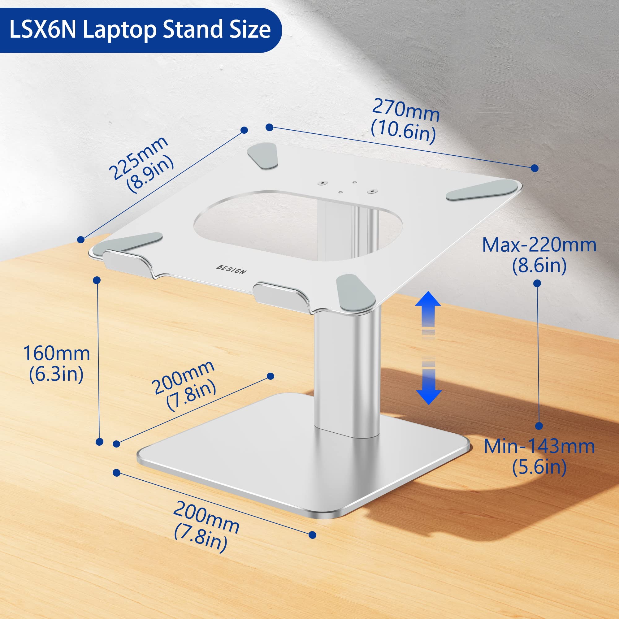 BESIGN LS10 and LSX6N Ergonomic Laptop Stand