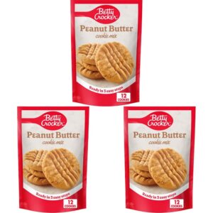 betty crocker peanut butter snack size cookie mix 7.2 oz (pack of 3)