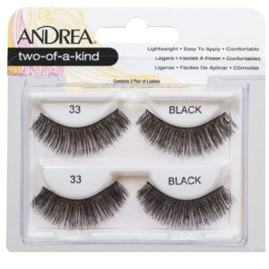 Andrea False Eyelashes Strip Lash Twin Packs, Two of a Kind 33 (Pack of 2)