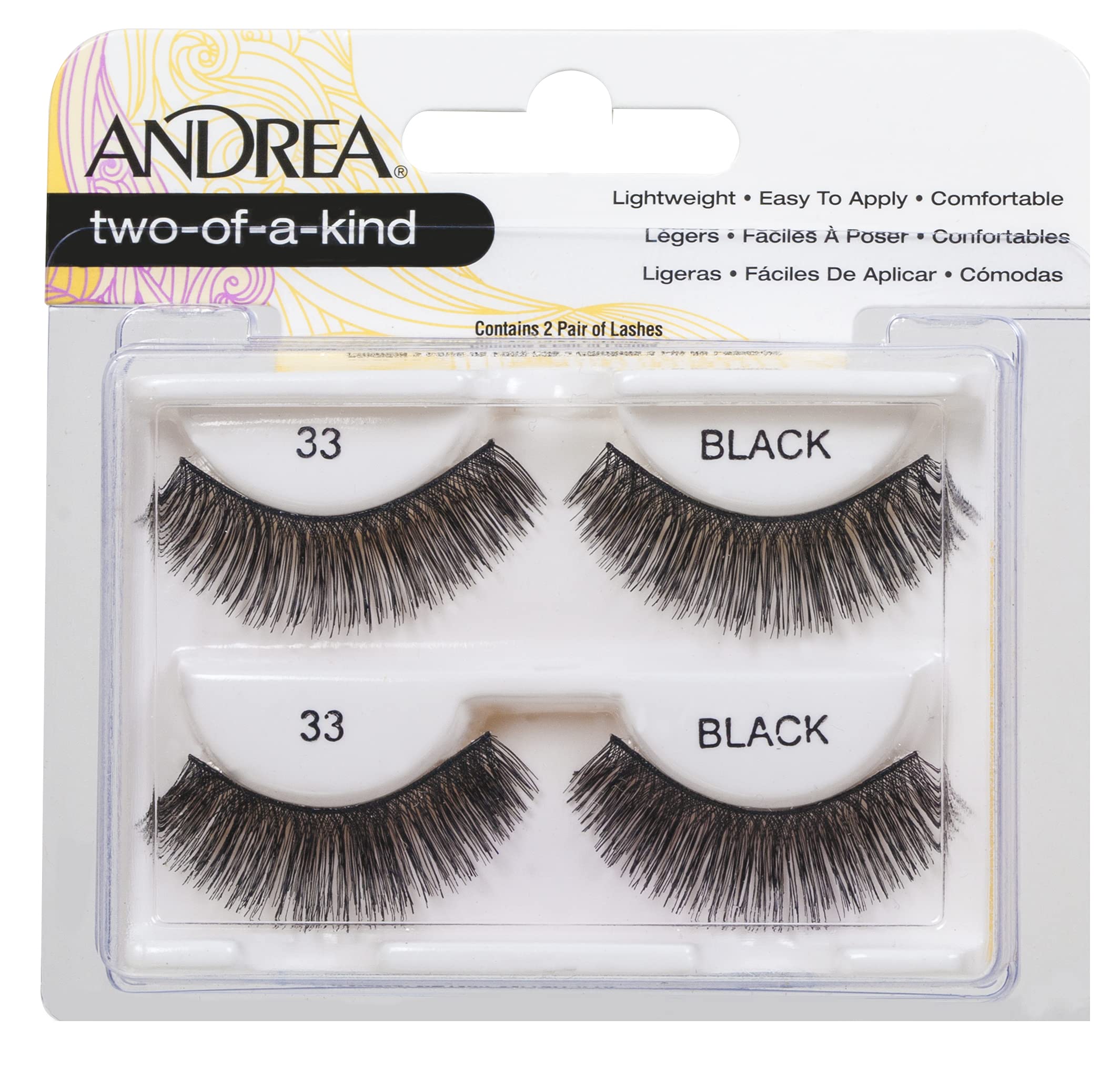 Andrea False Eyelashes Strip Lash Twin Packs, Two of a Kind 33 (Pack of 2)