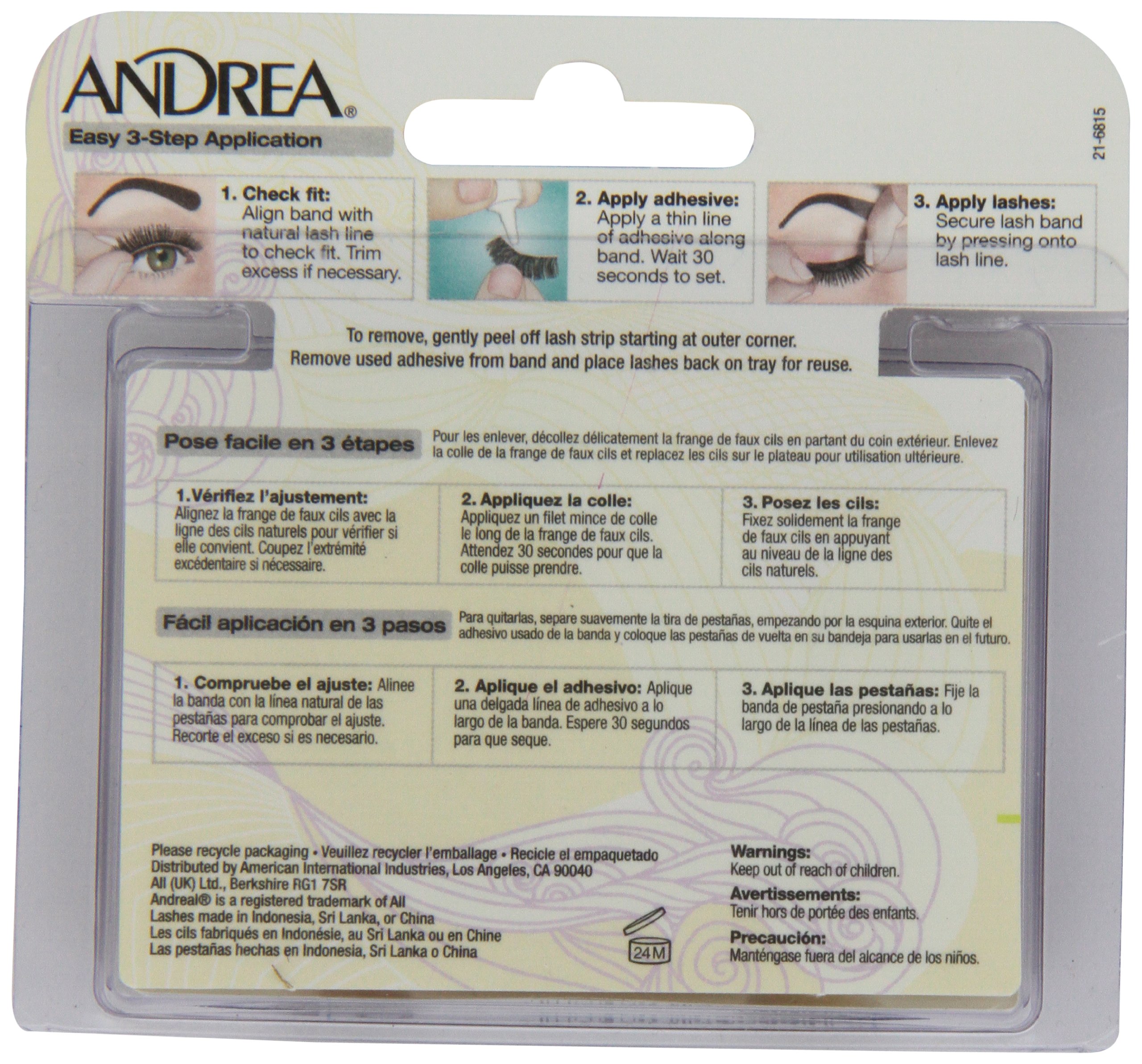 Andrea False Eyelashes Strip Lash Twin Packs, Two of a Kind 33 (Pack of 2)