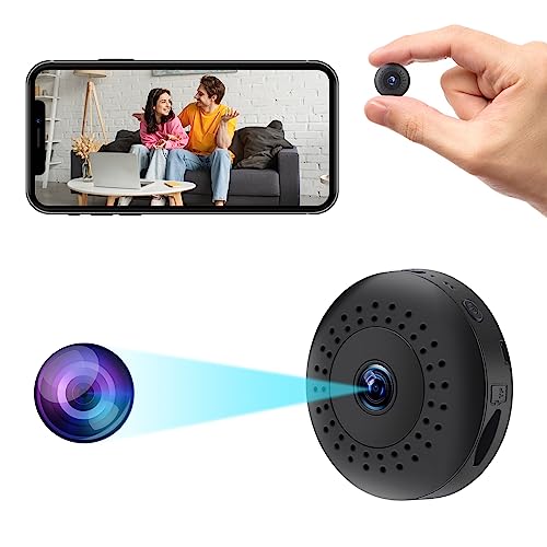 LCYATCE Wireless Camera Mini Hidden WiFi Spy Camera Portable Small Nanny Cam with Night Vision and Motion Detection HD 1080P Cam Surveillance Cameras for Home Security Indoor/Outdoor