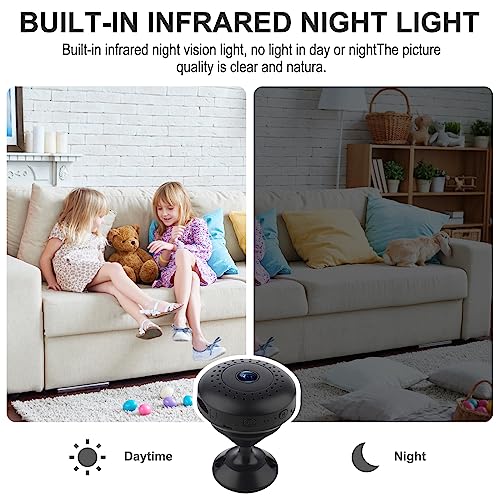 LCYATCE Wireless Camera Mini Hidden WiFi Spy Camera Portable Small Nanny Cam with Night Vision and Motion Detection HD 1080P Cam Surveillance Cameras for Home Security Indoor/Outdoor