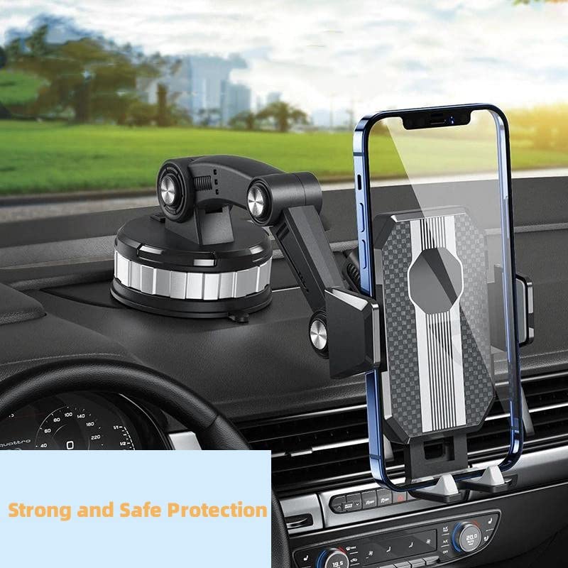 Geupday Car Phone Holder, Suction Cup Mobile Phone Bracket, New Robot Arm Large Truck Car Bracket, 360 Rotated Degree Super Stable Suction, 2023 New Upgraded Sucker Car Phone Holder Mount Stand