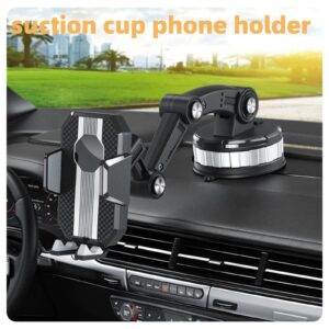 Geupday Car Phone Holder, Suction Cup Mobile Phone Bracket, New Robot Arm Large Truck Car Bracket, 360 Rotated Degree Super Stable Suction, 2023 New Upgraded Sucker Car Phone Holder Mount Stand