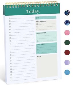 to do list pad - to do list notebook for work with 52 sheets, undated daily planner perfect for daily tasks and goal setting, to do list notepad suitable for office, home and school-greenery sway