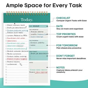 To Do List Pad - To Do List Notebook for Work with 52 Sheets, Undated Daily Planner Perfect for Daily Tasks and Goal Setting, To Do List Notepad Suitable for Office, Home and School-Greenery Sway