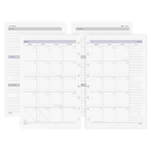 2023-2024 tul® discbound academic weekly/monthly refill planner pages, junior size, july 2023 to june 2024