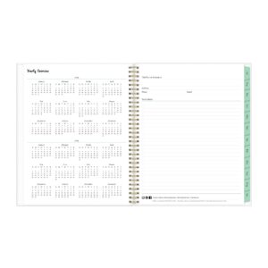 2023-2024 Blue Sky™ Laurel Frosted Polypropylene Weekly/Monthly Academic Planner, 8-1/2" x 11", Mint Green, July 2023 to