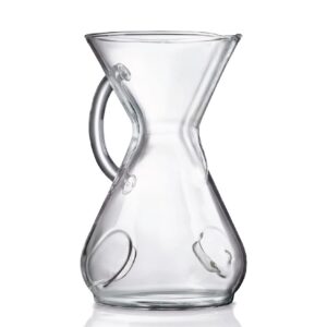 chemex chemaer pour-over glass handle coffeemaker - 8-cup - exclusive packaging