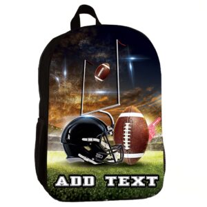 football sports personalized backpack 16" inch add name or text.