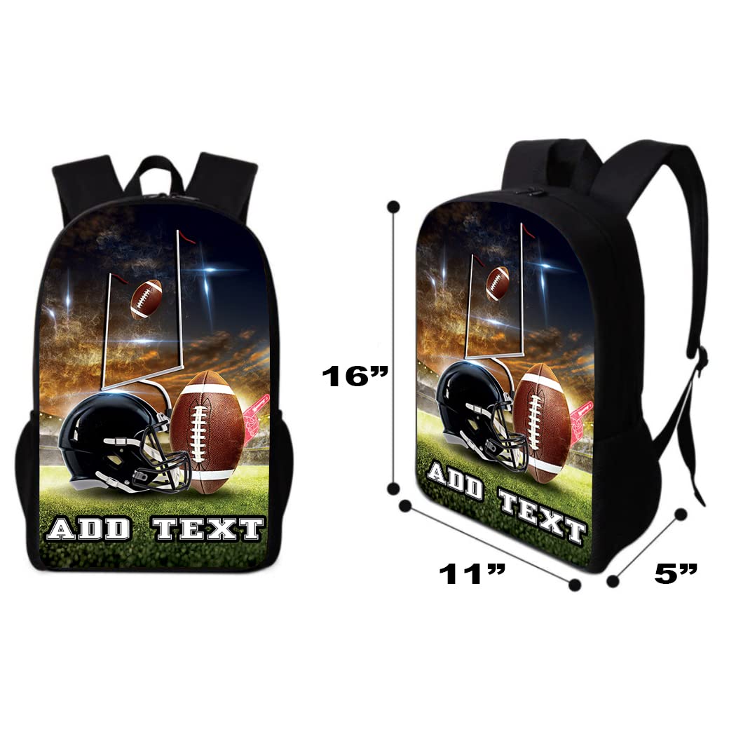 Football Sports Personalized Backpack 16" inch Add Name or Text.