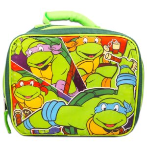 Teenage Mutant Ninja Turtles Backpack with Lunch Box - Bundle with 16” TMNT Backpack, Lunch Bag, Stickers, More | TMNT Backpack for Kids