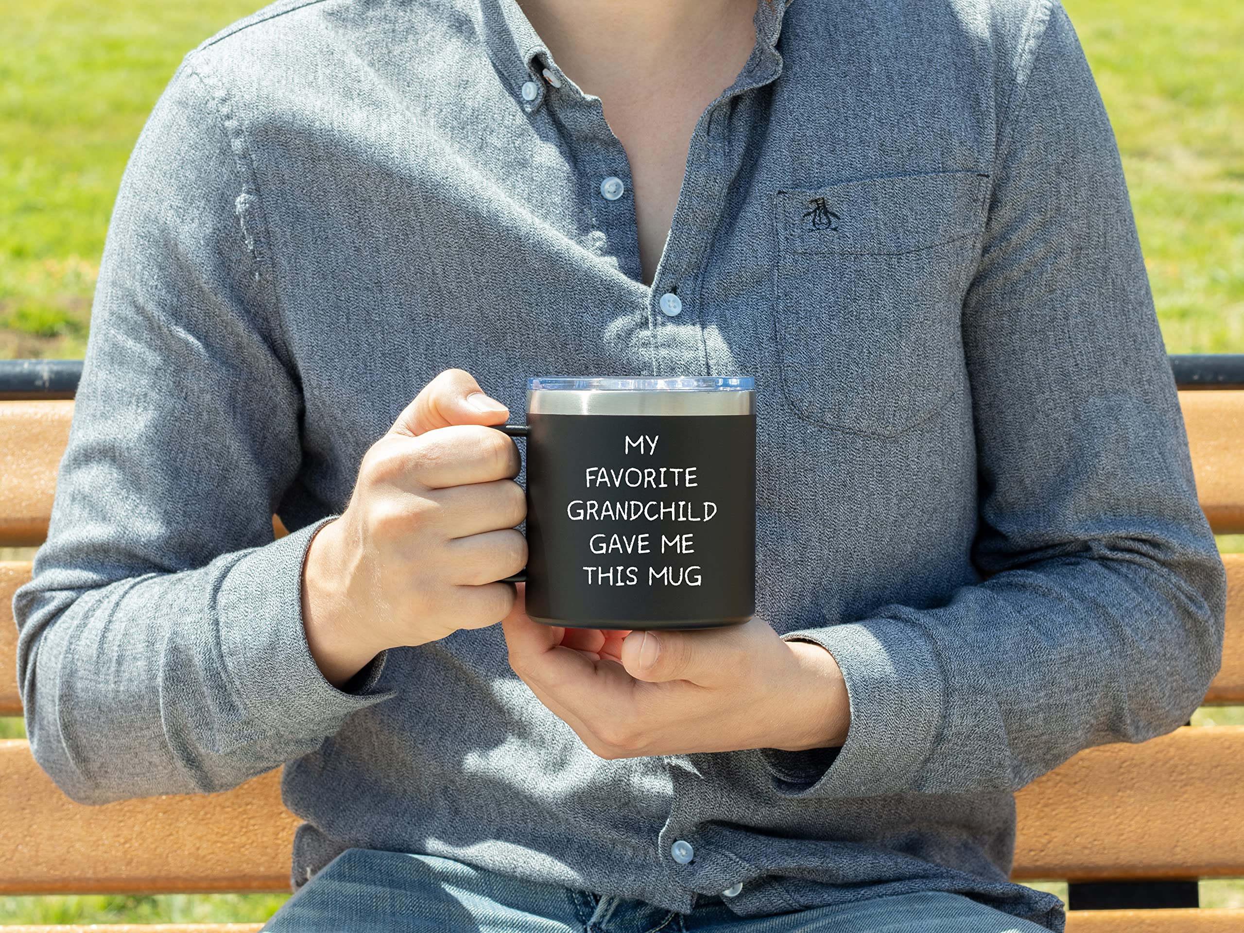 Papa Gifts Grandpa Mug – Coffee Tumbler Mug 14oz - Funny and Unique Gift Idea from Grandchildren, Granddaughter, Grandkids, Grandson, Cool, Birthday, Best, Fathers Day, Retirement