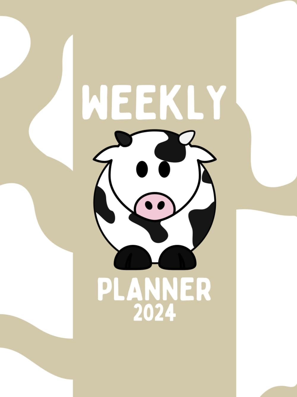 Weekly Cow Planner 2024: Large One Year Monthly Planner From January 2024 to December 2024 (12 Months) With Federal Holidays | Monthly Weekly Agenda & Schedule Organizer | Planner For Cows Lovers