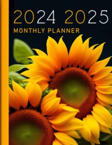 2024-2025 monthly planner: get organized in style with our large sunflower two 2 year agenda organizer diary - 24 months calendar