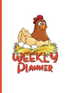 weekly chicken planner 2024: large one year monthly planner from january 2024 to december 2024 (12 months) with federal holidays | monthly weekly ... organizer | planner for chicken lovers