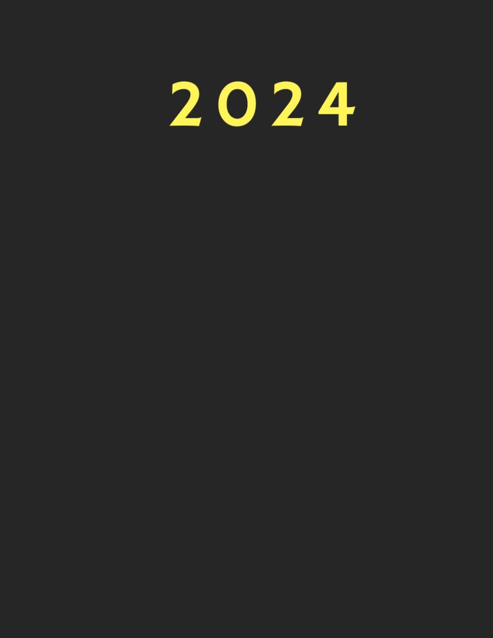 2024 Diary: A4 Week To View-January 2024 to December 2024 Daily Planner Organiser Calendar Overview-Dated From January To December- Black Cover