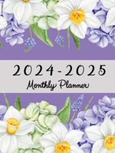 2024-2025 monthly planner hardcover: 2 year monthly planner calendar schedule organizer january 2024 up to december 2025 with federal holidays and floral cover: (2 year planner 2024-2025 monthly)