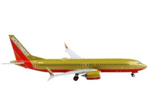 geminijets gjswa2186 southwest airlines boeing 737 max 8 gold retro livery n871hk; scale 1:400